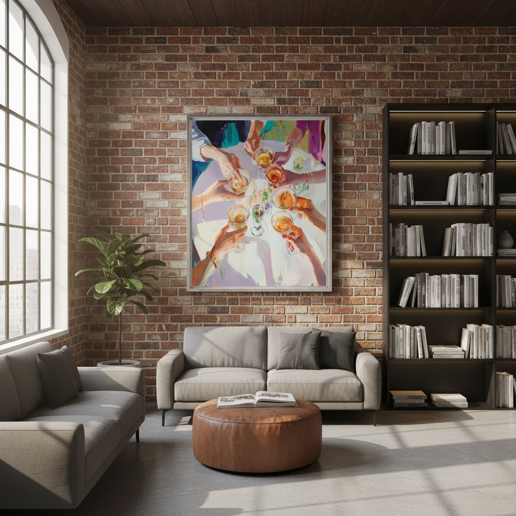 Cheers Art Print Digital Download - Colorful Celebration Wall Art