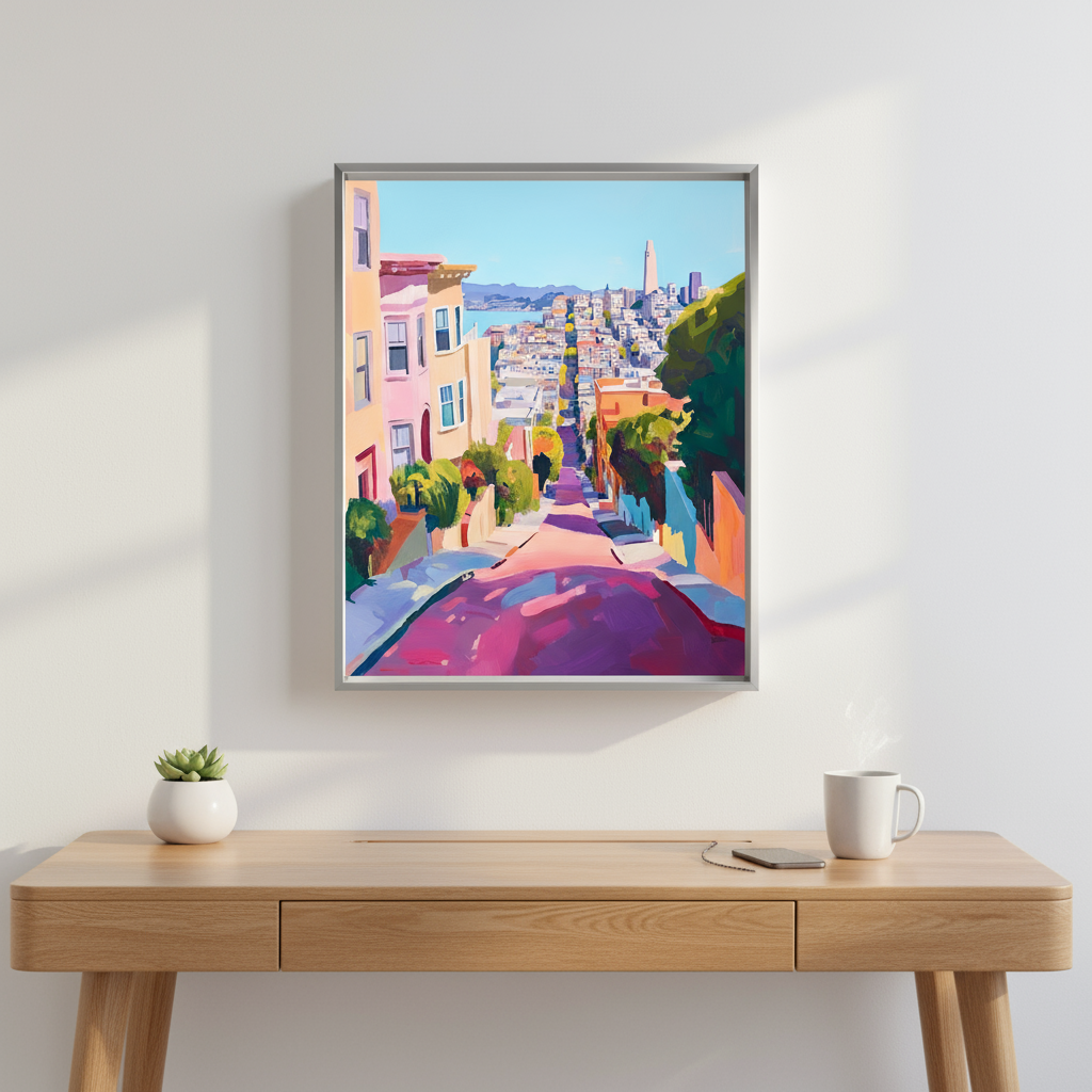 Colorful San Francisco Street Art Print - Digital Download Wall Art