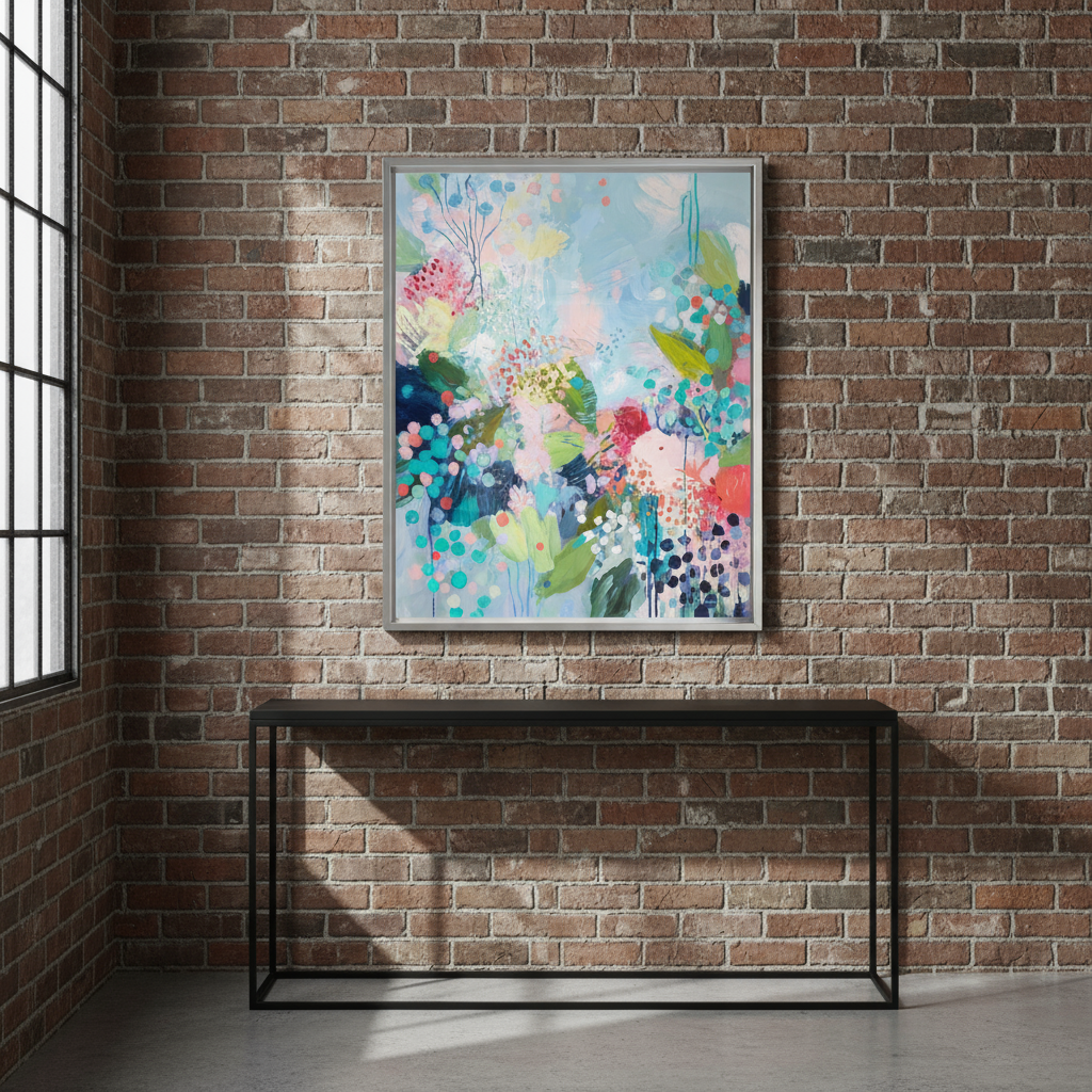 Abstract Floral Art Print Digital Download - Colorful Wall Decor