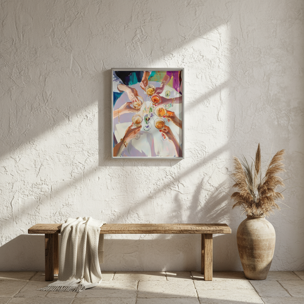 Cheers Art Print Digital Download - Colorful Celebration Wall Art