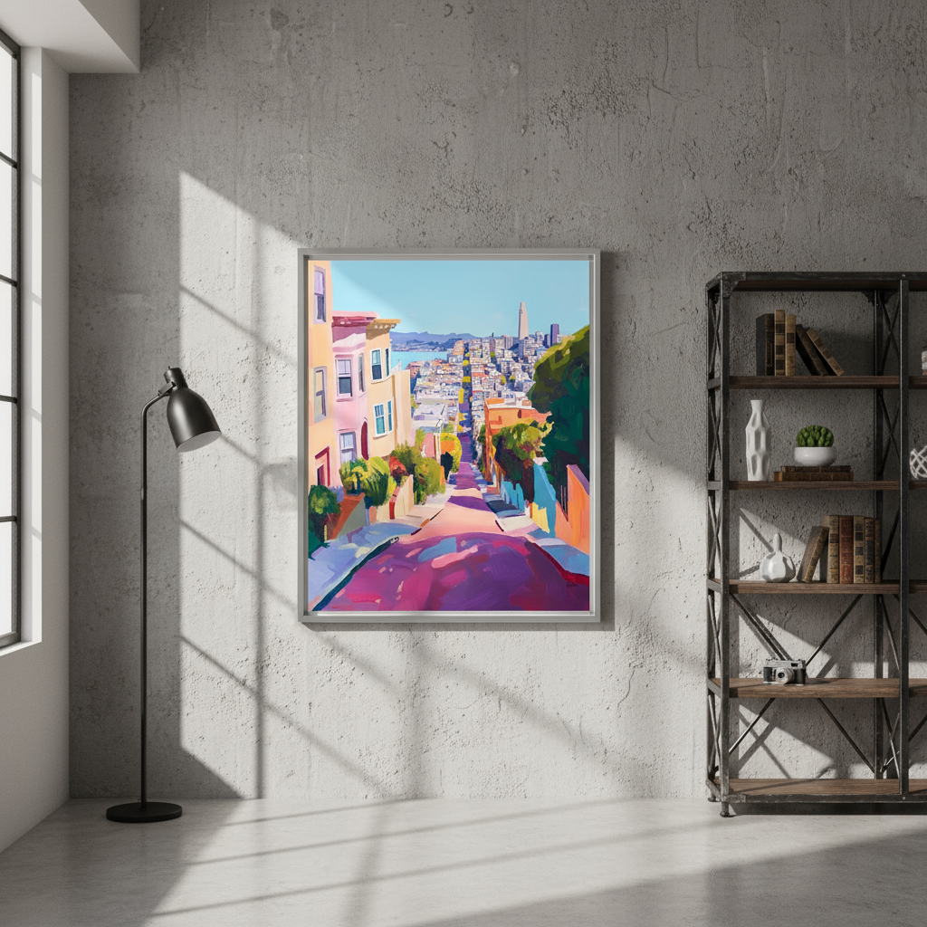 Colorful San Francisco Street Art Print - Digital Download Wall Art