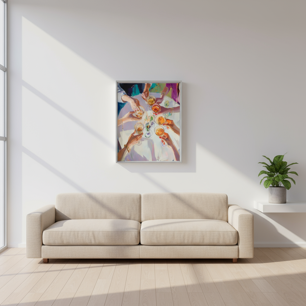 Cheers Art Print Digital Download - Colorful Celebration Wall Art