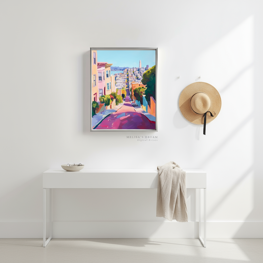 Colorful San Francisco Street Art Print - Digital Download Wall Art