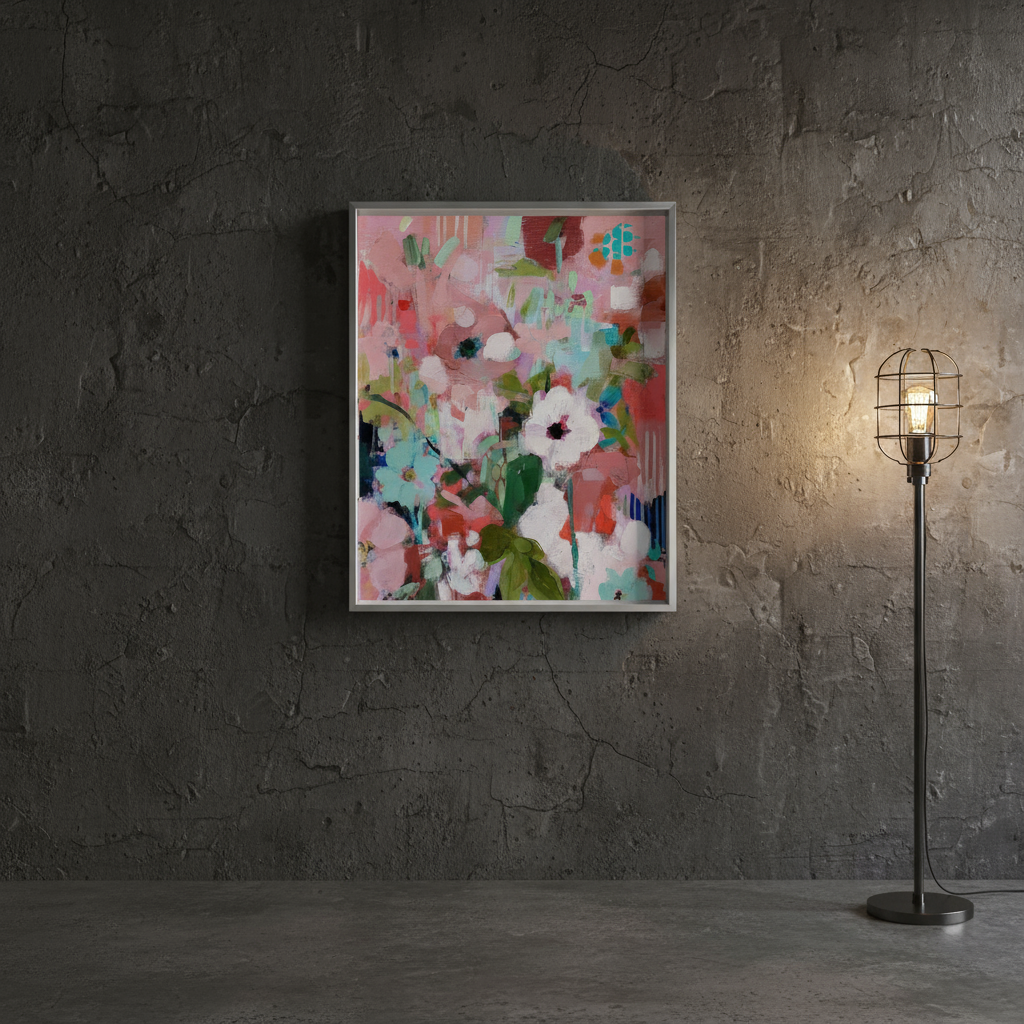 Abstract Floral Art Print - Colorful Botanical Digital Download Wall Decor